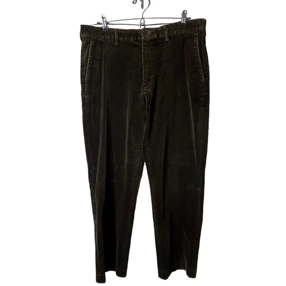 Vintage Polo Ralph Lauren Corduroy Pants Men’s 35 x 32 Preston Fit Stretch Brown - Picture 1 of 10